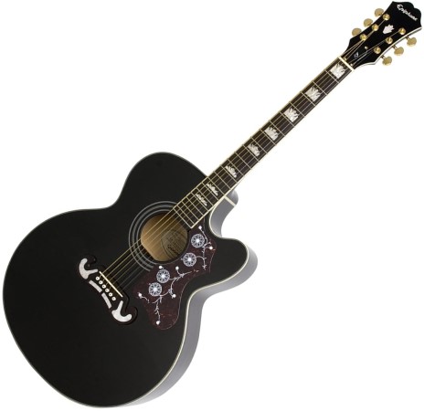presentation guitare jumbo epiphone j 200 ce