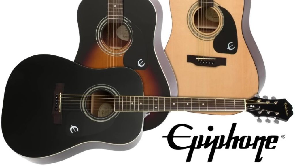 Photo de présentation Epiphone DR-100 Ebony Vintage Sunburst et Natural