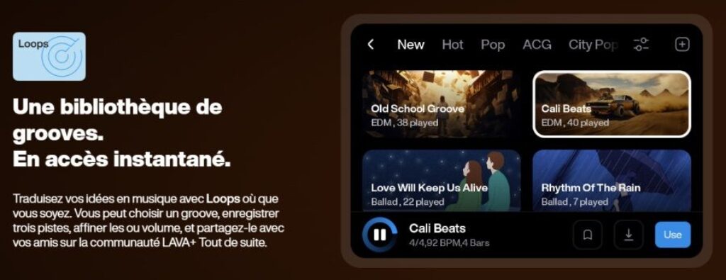 Présentation du panneau de contrôle HiLava2.0 avec la fonction LOOPS