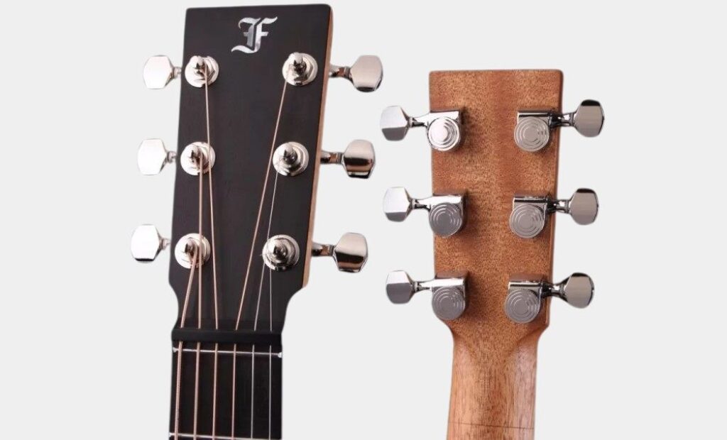 Présentation en détail de la tête de la Furch Little Jane 10-CM