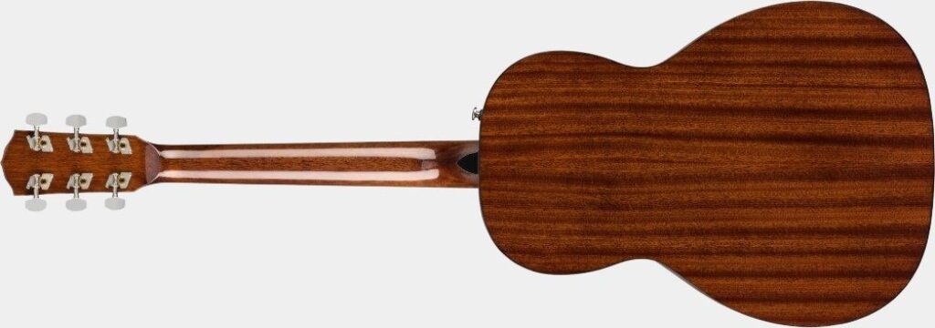 Présentation du dos de la guitare Parlor Fender CP-60S Sunburst