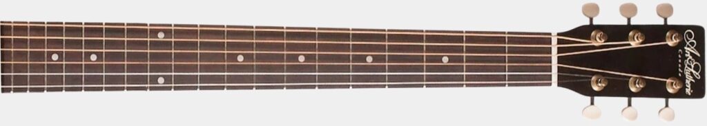 Présentation du manche de la guitare Art & Lutherie Roadhouse Faded Black A/E 