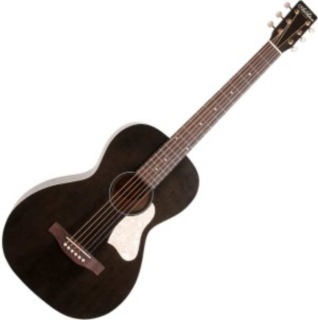 Présentation principale de la guitare Parlor Art et Lutherie Roadhouse Faded Black A/E
