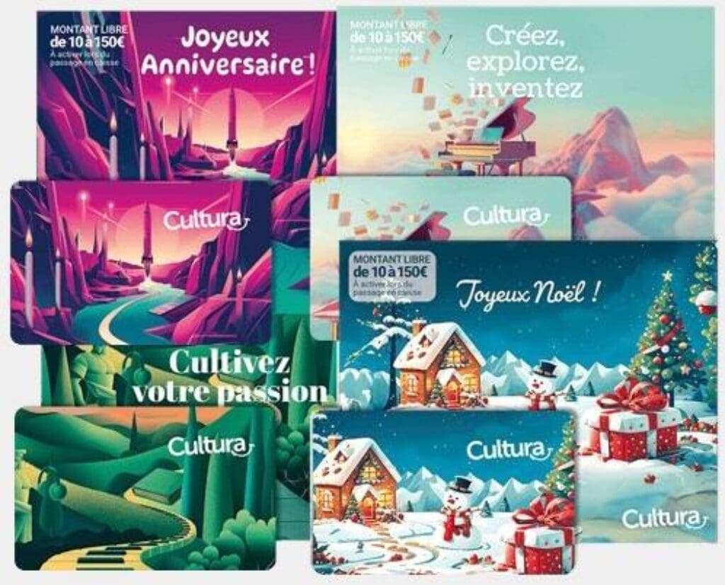 Présentation en détail d'un chèque cadeau de chez Cultura