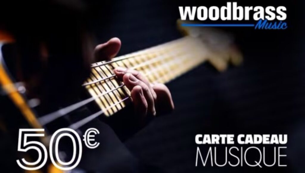 Présentation en détail d'un chèque cadeau de chez Woodbrass