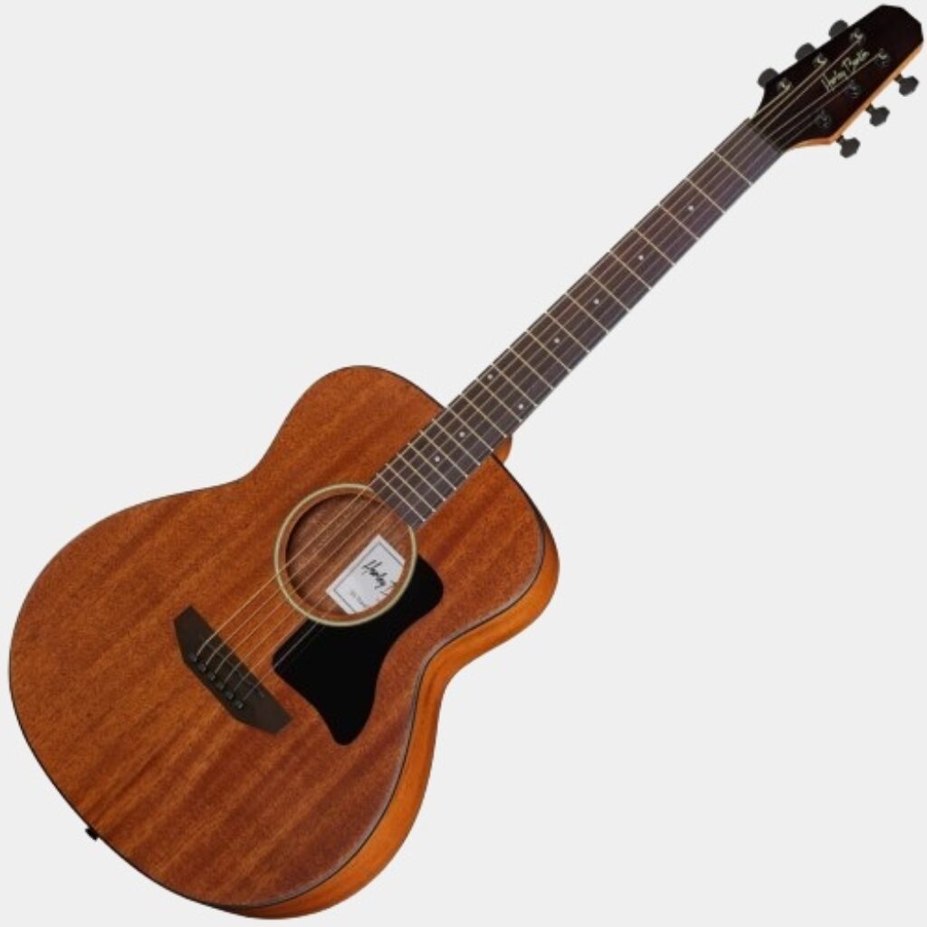 Exemple d'idée cadeau pour guitariste guitare acoustique Harley Benton GS-Travel-E Mahogany