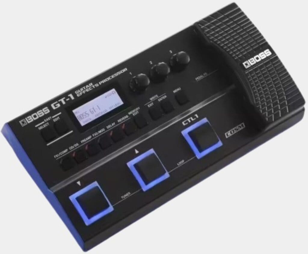 Présentation en détail de la pédale multi-effets électrique Boss GT-1 Multi-FX