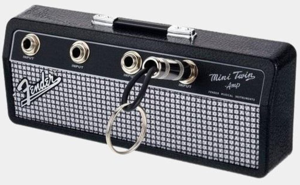 Idée cadeau pour guitariste pour la maison avec le porte-clés Fender Jack Rack Fender