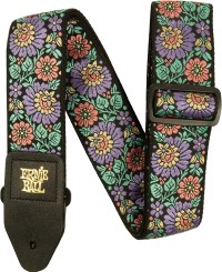 Présentation sangle de guitare Ernie Ball Evening Bloom Jacquard