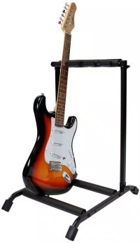 Présentation du stand de rangement pour 3 guitares standard