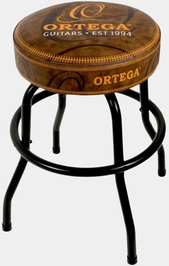 Présentation en détail d'une idée cadeau pour guitariste avec le tabouret Ortega Bar Stool