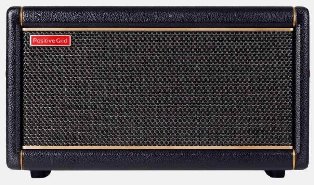Présentation de face en détail de l'ampli guitare Positive Grid Spark 2