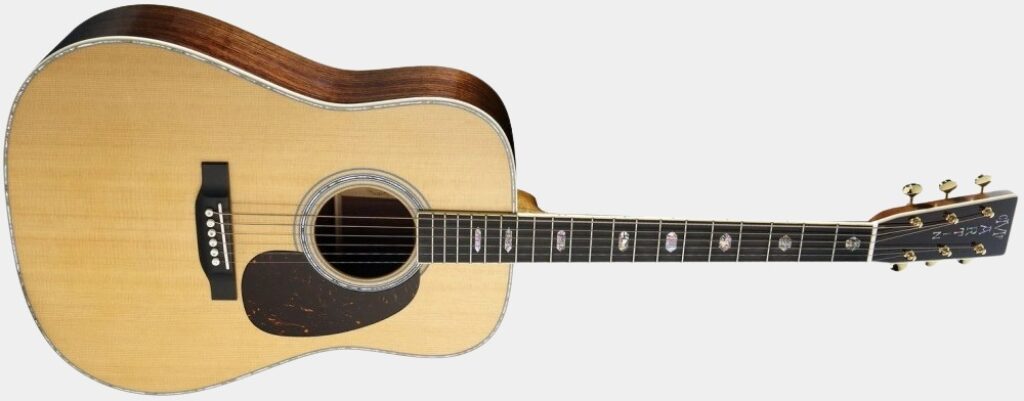 Présentation de face de la guitare acoustique Martin D-41