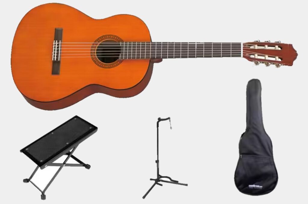 Présentation principale du pack guitare classique pour débutant Yamaha CS40