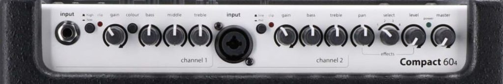Réglages ampli guitare acoustique AER Compact 60-4