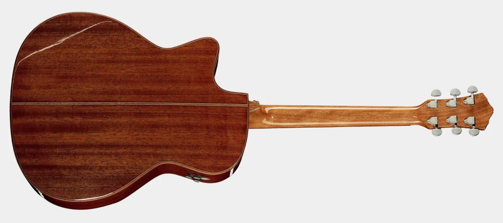 Présentation de dos de la guitare électro-acoustique Harley Benton CLG-650SM-CE